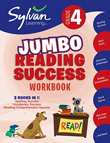 Pre-Owned 4th Grade Jumbo Reading Success Workbook: 3 Books in 1--Spelling Success, Vocabulary Success, Reading Comprehension Success; Activities, Exercises \u0026 ... Ahead (Sylvan Language Paperback