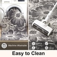 thumbnail image 5 of Findosom Runner Rug for Hallway 2x6 ft,Non-slip Machine Washable Runners Flower Floor Mats Low Pile Carpet Rug Runner with Rubber Backing for Entryway Doormat Bathroom Kitchen Laundry Room,Gray, 5 of 8