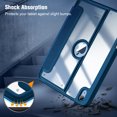 thumbnail image 3 of Fintie Case for iPad iPad (A16) 11th Generation 11 Inch (2025), iPad 10th Generation 10.9 Inch (2022) - Multi-Angle Viewing Shockproof Soft TPU Cover, Clear Back Shell, Pencil Holder, Marine Blue, 3 of 8