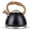 Black, variant on Tea Kettle, Teapot Whistling Kettle with Wood Pattern Handle Loud Whistle, Food Grade Stainless Steel Tea Pot for Stovetops Induction Water Kettle, 2.7-Quart Butterfly