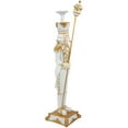 thumbnail image 4 of Northlight Christmas Nutcracker Soldier with Scepter - 25.75" - White and Gold, 4 of 5