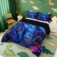 thumbnail image 2 of Erosebridal Tyrannosaurus Rex Queen Comforter Set for Kids Boys, Magicle Jungle Bedding Comforter Set, 2 of 6