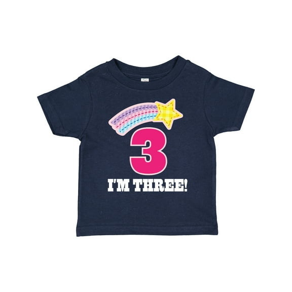 Inktastic 3rd Birthday 3 Year Old Girls Rainbow Star Girls Toddler T-Shirt
