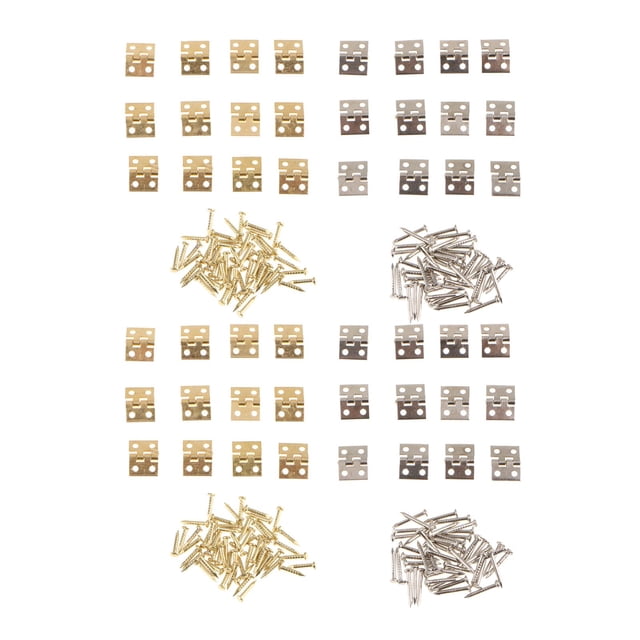 48 Piezas de Joyería para Casa de , Bisagras de Caja de de Metal Pequeñas con Tornillos Soledad Minibisagras