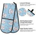 thumbnail image 4 of Dailycode Double Sided Oven Mitt with Loop Heat Resistant Kitchen Long Potholders 7" x 35" Cute Sheep and Heart, 4 of 6