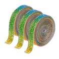 thumbnail image 1 of Unique Bargains 3Roll 3 Yards 8mm Self Adhesive Diamond Ribbon for  Arts & Crafts,Blue,Green,Yellow,Red, 1 of 5