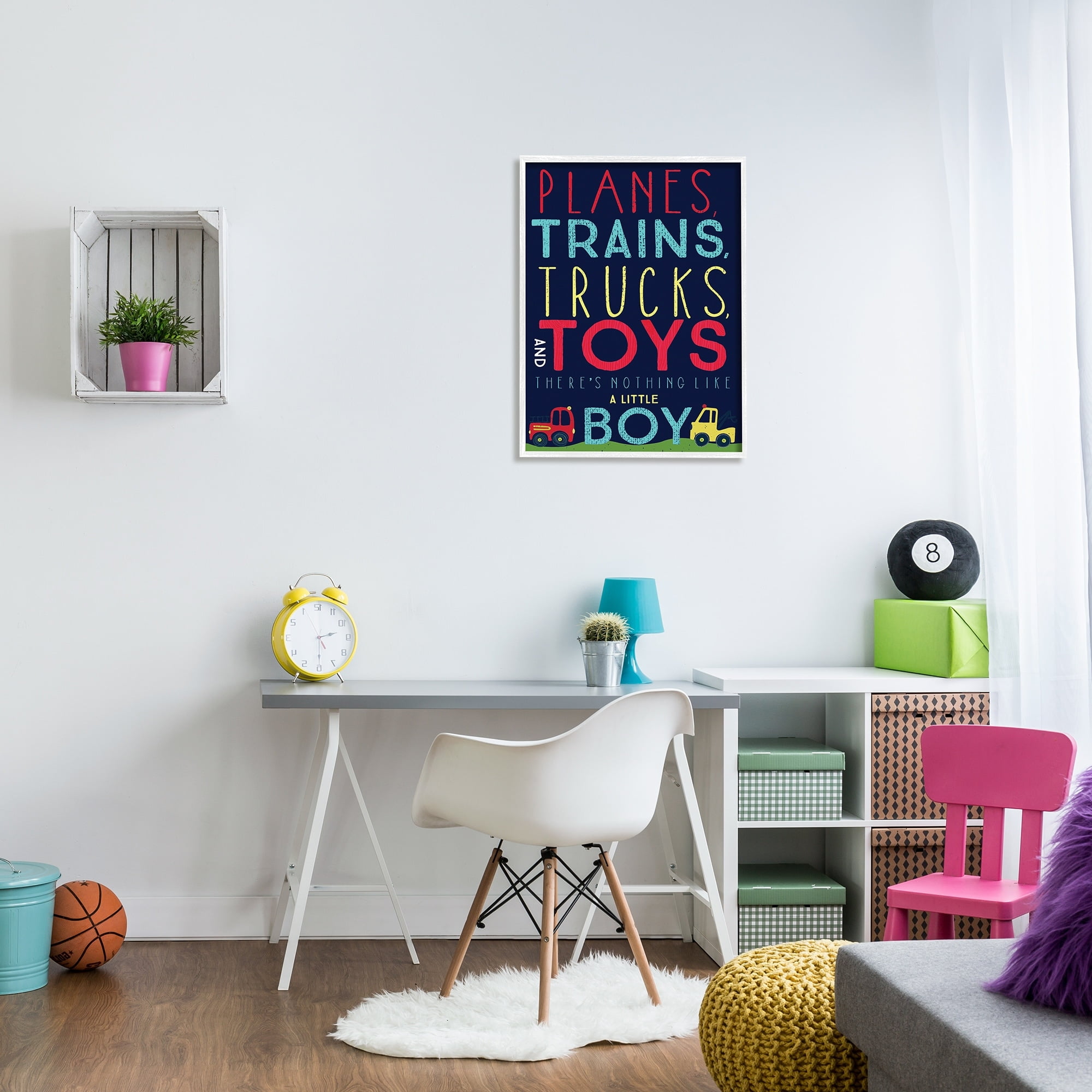 Stupell Industries Planes, Trains, Trucks and Toys, 24 x 30,Design by Heather Rosas