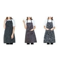 thumbnail image 3 of Wosthever Delantal de Chef para hombre y mujer con 2 bolsillos, delantales de cocina, pintura DIY, babero, Catering, restaurante, trabajo, rayas Estufas de camping Tenedor, 3 of 6