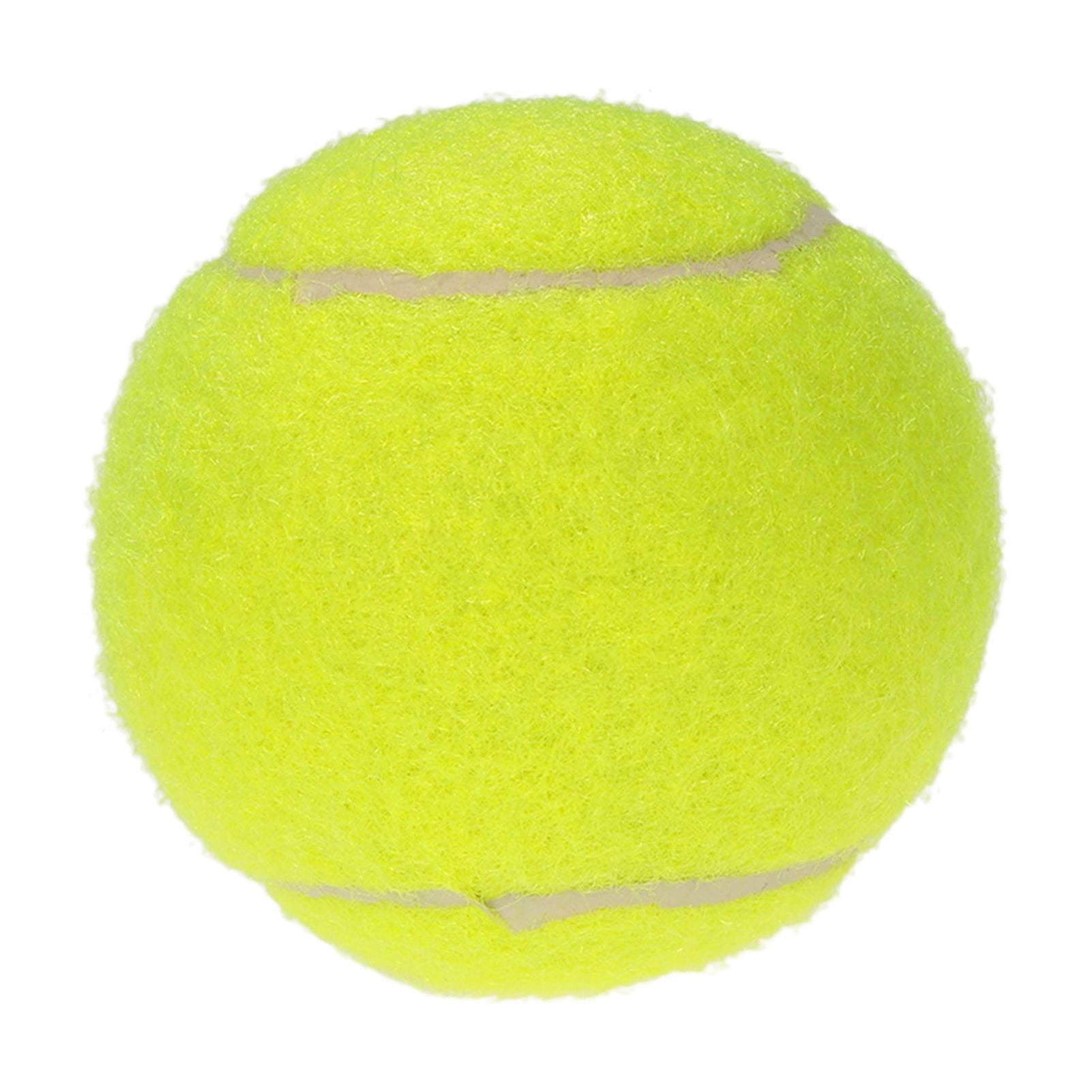 BIMZUC 10 Pack Yellow Tennis Balls for Practice, High Resilience Rubber Training Balls for Beginners, Pet Friendly (2.6 inches / 6.5 cm)