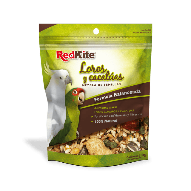 REDKITE MEZCLA P/LOROS Y CACATUAS 1 KG.