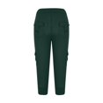 thumbnail image 5 of Capri Pants for Women Plus Size Side Pockets Cargo Pants Elastic Drawstring Casual Cropped Pants, 5 of 5