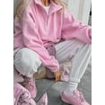 thumbnail image 3 of Sporty Women'S Hoodie In Minimalist Lazy Style For Fall And Winter 2025, Unique Solid Color Outerwear., 3 of 18