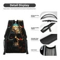 thumbnail image 4 of Yiaed Artistic Flower Butterfly Skull Print School Backpack College Backpack Daypacks for Students High School Spacious and Durable Daypack for Work and Travel-One Size, 4 of 6