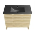 thumbnail image 5 of Cascade 36 in. Natural oak Bathroom Vanity With Black Ceramic Sink Top, 5 of 8