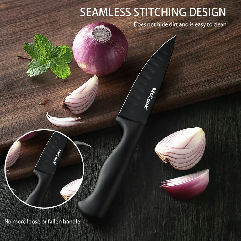 McCook MC69 20 Pieces Kitchen Knife Set Built-in Sharpener Knife