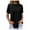 Black, variant on yunLCZ Women Shirts Women's Pure Color Fashionable Casual Round Neck Short Sleeve Top