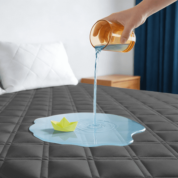 JOODOU Queen Mattress Protector, Soft & Noiseless Quilted Waterproof Mattress Protector, Deep Pocket Fitted 8"-21", Padded Breathable Mattress Cover 60" x 80" Gray