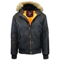 thumbnail image 2 of Men's Heavyweight MA-1 Flight Jacket with Fur Lined Hood, 2 of 5