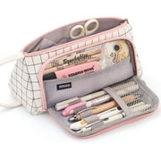 CICIMELON Pencil Case Large Capacity Pencil Pouch Handheld Pen Bag for  Office School Girl Boy Men Women (Pink) 