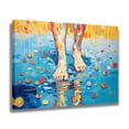 thumbnail image 2 of Abstract Art Modern Decorative Painting Feet Framed Canvas Poster Bedroom Decor Sports Landscape Office Room Decor Gift,Frame-style,12x18inch(30x45cm), 2 of 8