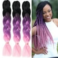 thumbnail image 2 of ziyahi Dirty Braid Double Three Four Color Synthetic Fiber Color Mixed Large Braid Hair Extension Wig, 2 of 9