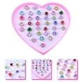 thumbnail image 3 of 36pcs Kids Ring Girls Adjustable Knuckle Rings Finger Rings Dress up Rings in Box, 3 of 7