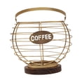 thumbnail image 3 of DOLITY Coffee Pod Holder Bar Accessories Fruit Basket Coffee Capsule Storage Basket Gold, 3 of 9