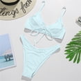 thumbnail image 4 of Njoeus Bikinis 2023 High Waisted Bikini Women'S Solid Color Split Diamond Bikini Swimsuit Womens Bikini On Clearance, 4 of 4