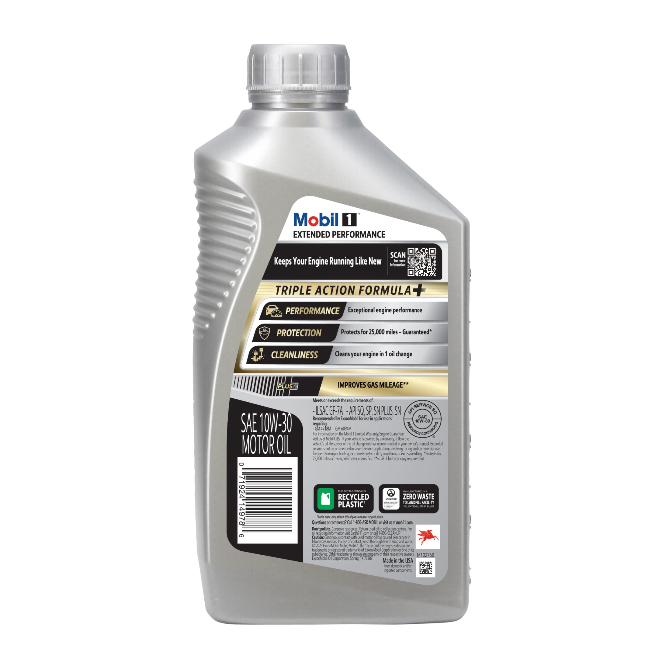 (3 pack) Mobil 1 Extended Performance Full Synthetic Motor Oil 10W-30, 1 Quart