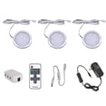 thumbnail image 1 of 3/4/6/8/10pcs Dimmable Led Under Cabinet Lighting 12v Slim Aluminum Dimmable Puck Lights Kit For Wardrobe Bookshelf Closet Light( Size,color : 3pcs-co, 1 of 5
