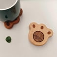 thumbnail image 4 of 8.5x8cm Bear Claw Bottle Opener Wooden Cute Fridge Magnet Beech Wood Coaster, 4 of 5