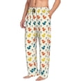 thumbnail image 3 of Kdxio Colorful Squirrel Print Men's Sleep Pajama Pant Lounge Pants with Pockets, 3 of 8