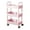 Pink, variant on 3 Tier Rolling Cart Plastti With Lockable Wheels, Three Tiered Storage Craft Art Trolley Organizer Serving On Wheels, Storage Utility Trolley Carts For Craft, Art, Nail, Lash, Baby Supplies, Cleaning