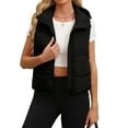 thumbnail image 5 of UYISJ Puffer Vest for Women Sleeveless Winter Cropped Outerwear Warm Puffer Lightweight Stand-up Collar Down with Pockets M, 5 of 8