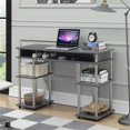 thumbnail image 2 of Pemberly Row Bureau d'Écriture Moderne, Fini Bois Gris Charbon, 2 of 6