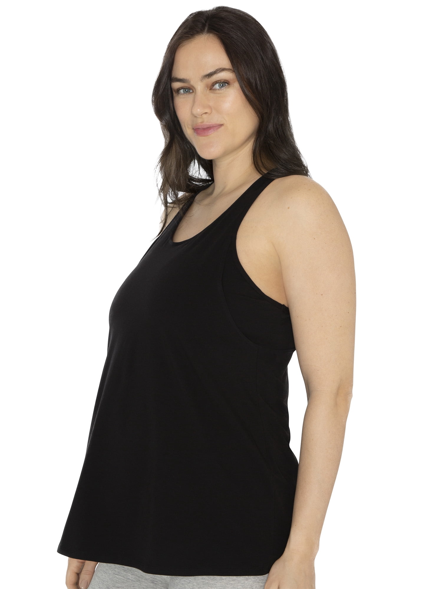 Kindly Yours Women's Maternity Cotton Spandex Nursing Racerback Tank Top, Sizes S to XXXL