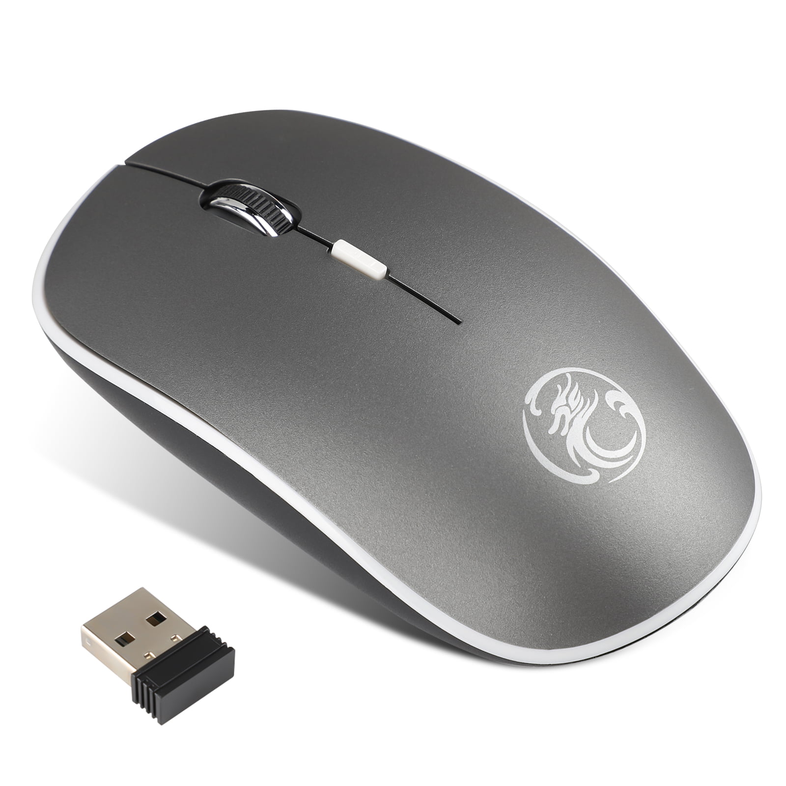 Slim 2.4 GHz Optical Wireless Mouse Mice USB Receiver For Laptop PC Mac Office 