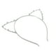 thumbnail image 3 of EeaseMX Diadema WINOMO con orejas de gato y diamantes de imitación para fiesta de disfraces (plateada), 3 of 7