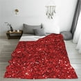 thumbnail image 5 of Sikiie Red Glitter Ultra-Soft Micro flannel Blanket Luxury All Seasons Warm Blanket for Bedding Sofa and Travel (4 sizes)-50"x40", 5 of 7