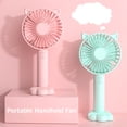 thumbnail image 2 of mini ventilador portátil recargable de mano 3 engranajes viento ajustable bajo ruido lámpara Abanopi Blanco/N10, 2 of 7