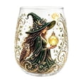 thumbnail image 2 of Witch Stemless Wine Glass Set, 6 Piece Gothic Crystal Ball Glass Cups for Halloween, Witch Themed Stemless Tumbler for Witchy Decor and Party Drinking, Vintage Style, 2 of 7
