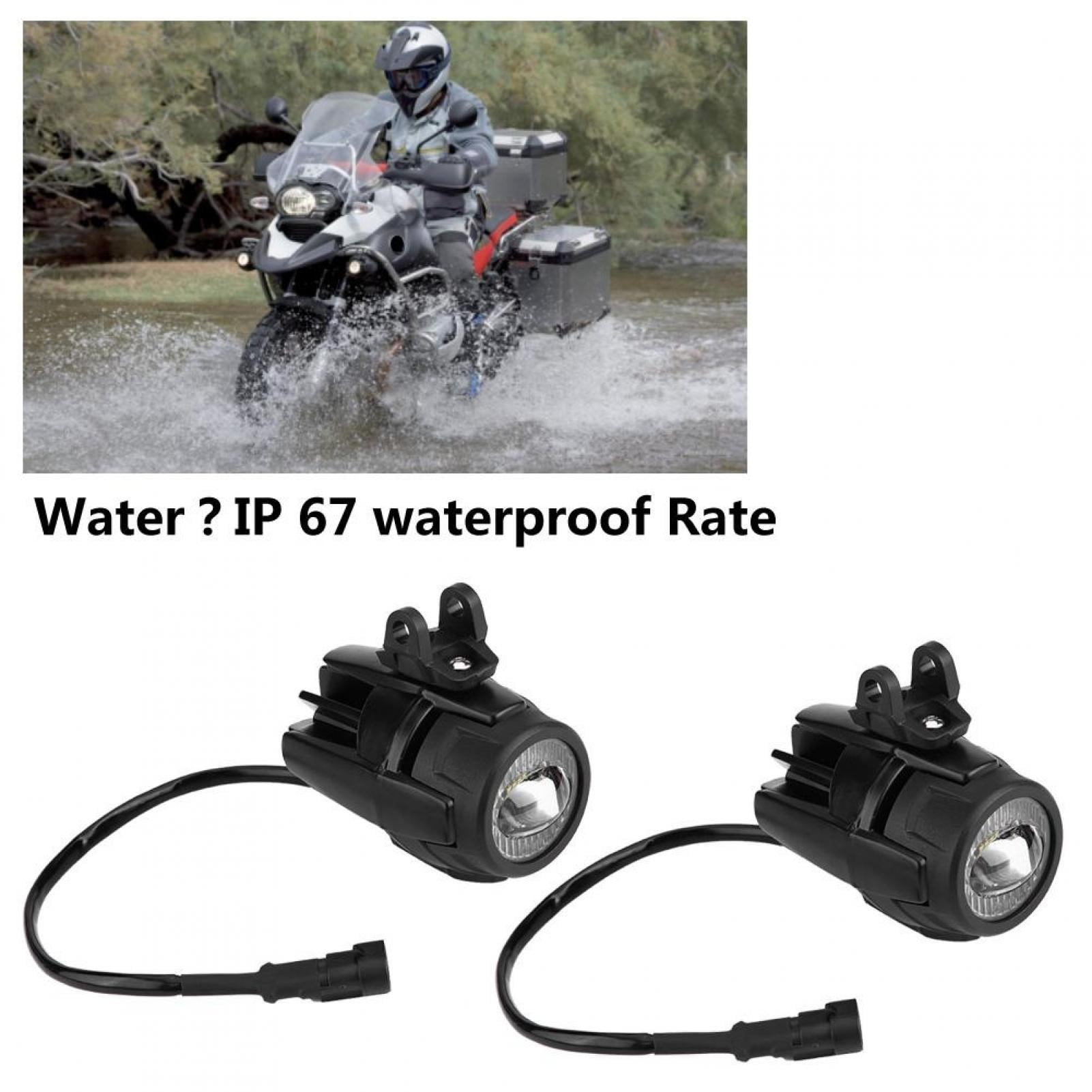 Akozon Motorcycle Fog Light 2Pcs Motorbike LED Front Headlight with Wiring Harness Bracket for F800GS R1200GS ADV 2014-2017 