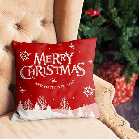 

Christmas Linen Hug Pillowcar Box Santa Pillow Sleeve Sofa Cushion Cushion Sofa Sofa 18x18 Inch C