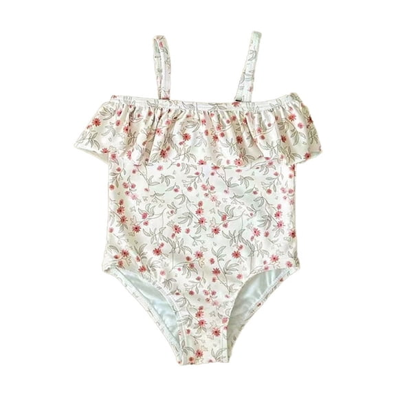 AJZIOJIRO Baby Girls Straps Swimsuit Toddler Infant Summer Floral Bathing Suits 6M-8T UPF 50 Sun Protection Swimwear