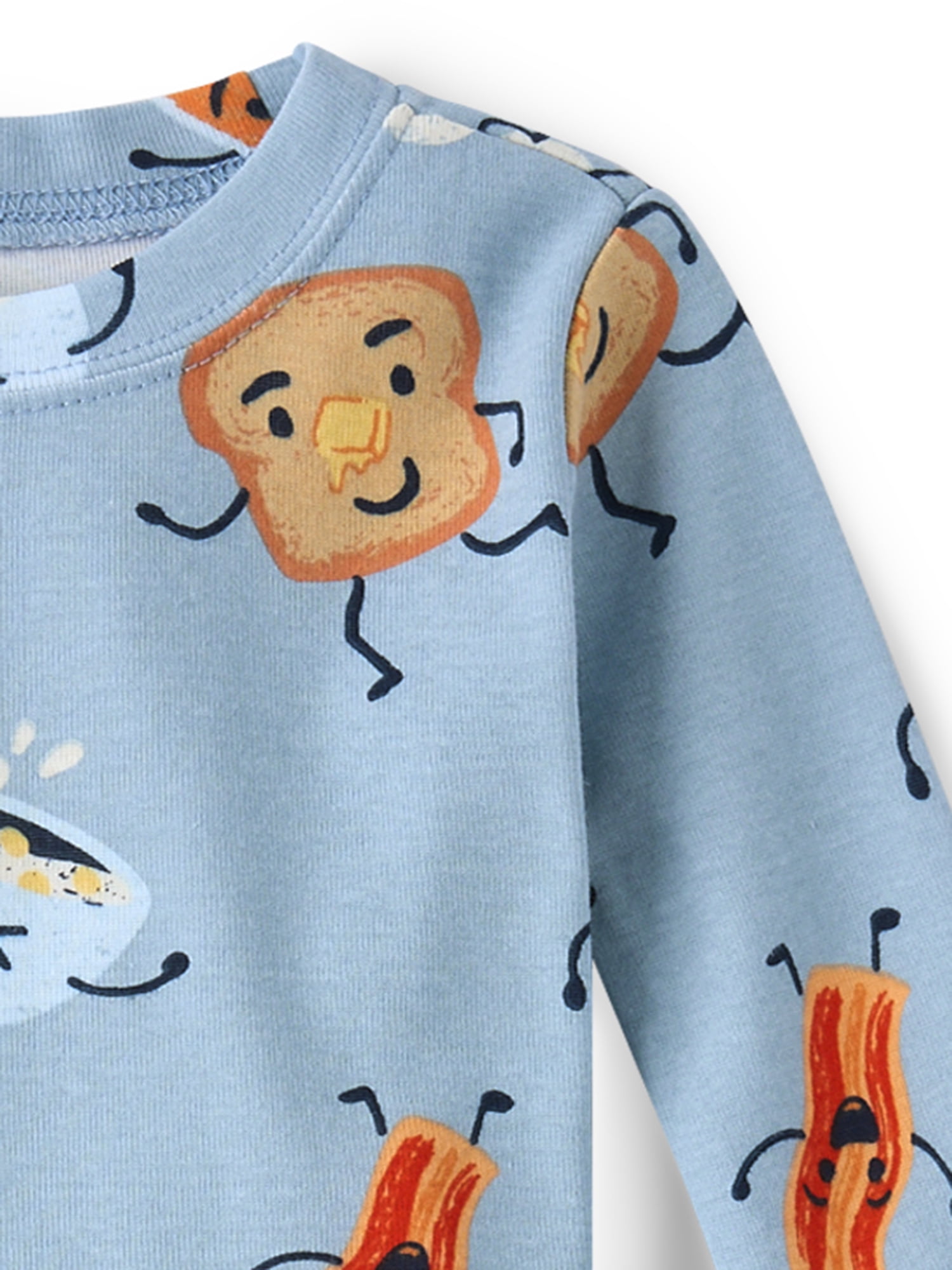 The Children's Place Baby And Toddler Boys Long Sleeve Breakfast Snug Fit Cotton PJs, Sizes 12M-6T