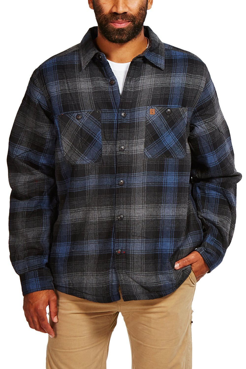 Coleman Flannel Sherpa Shirt Jacket - Walmart.com