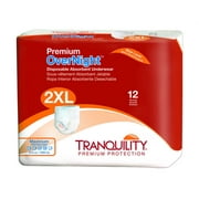 Tranquility Premium OverNight Adult Disposable Absorbent Underwear Heavy Absorbency, XX-Large 62 - 80 In, 12 Ct, 2 Pack