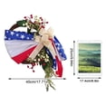 thumbnail image 3 of 4Th of July decorations, Patriotic Wreath, Grapevine Wreath, Artificial Greenery, Red White Blue Ribbon, Outdoor American Flag, White Berry Wreath, Front Door Wreath, 18 in, 1 Pc, 3 of 3