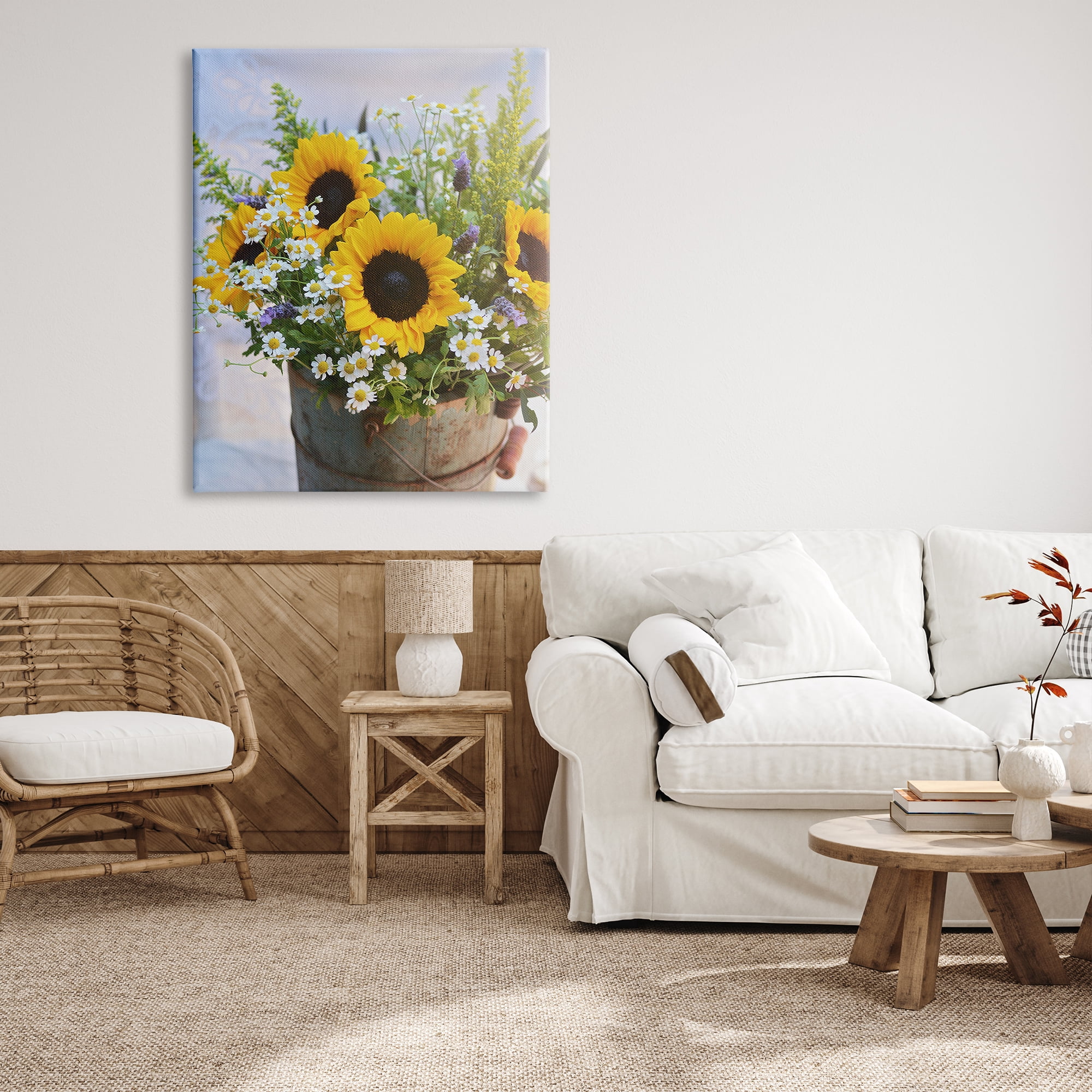 Stupell Industries Mixed Country Bouquet Botanical & Floral Photography Gallery Wrapped Canvas Art Print Wall Art, 36 x 48