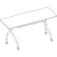thumbnail image 5 of Lorell Mahogany Flip Top Training Table Rectangle Top - Four Leg Base - 4 Legs - 60" Table Top Width x 23.60" Table Top Depth - 29.50" Height x 59" Width x 23.63" Depth - Assembly Required - Black, Ma, 5 of 6